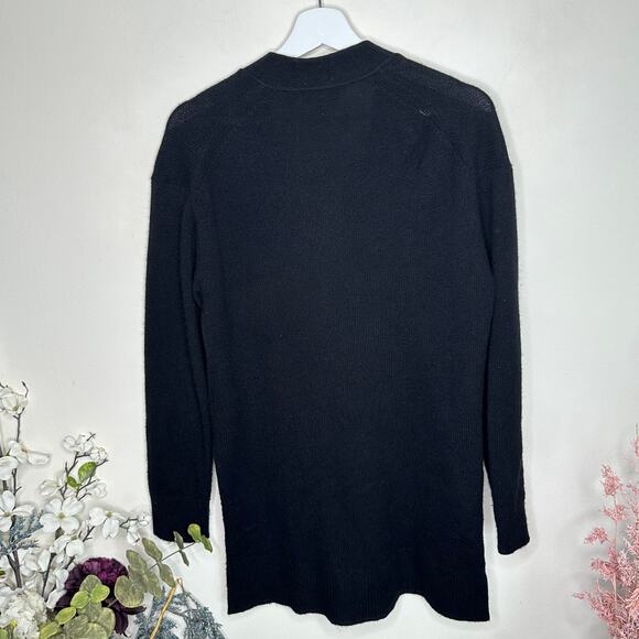 THEORY Long Cardigan in Cashmere Black {BB2} - Picture 5 of 7